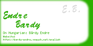 endre bardy business card